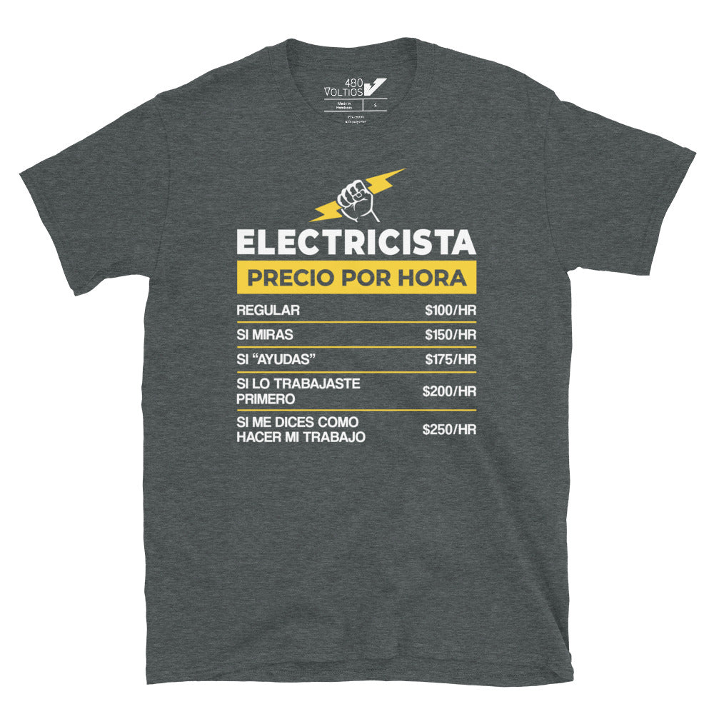 Electrician Hourly Rate T-Shirt Spanish