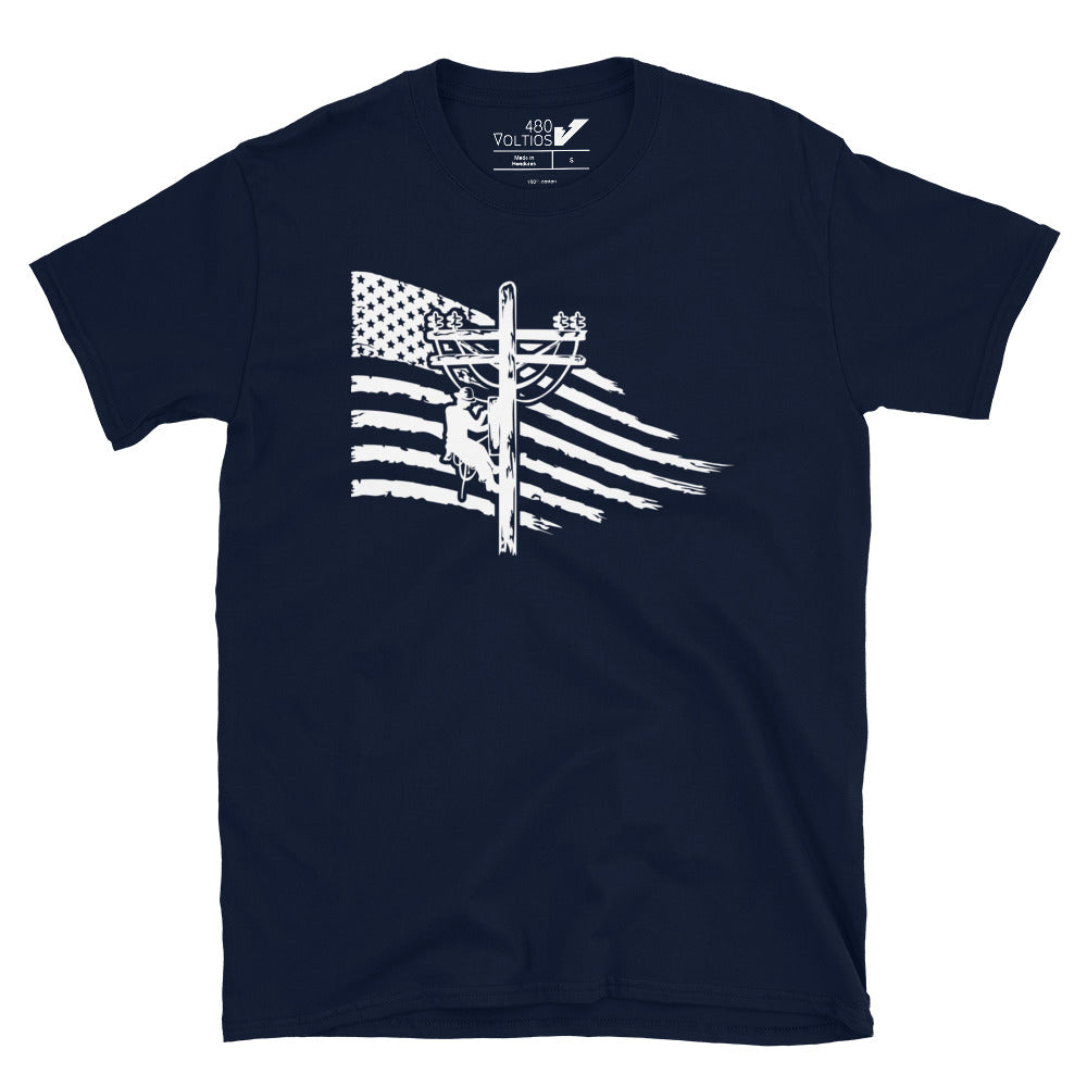 Lineman American Flag T-Shirt