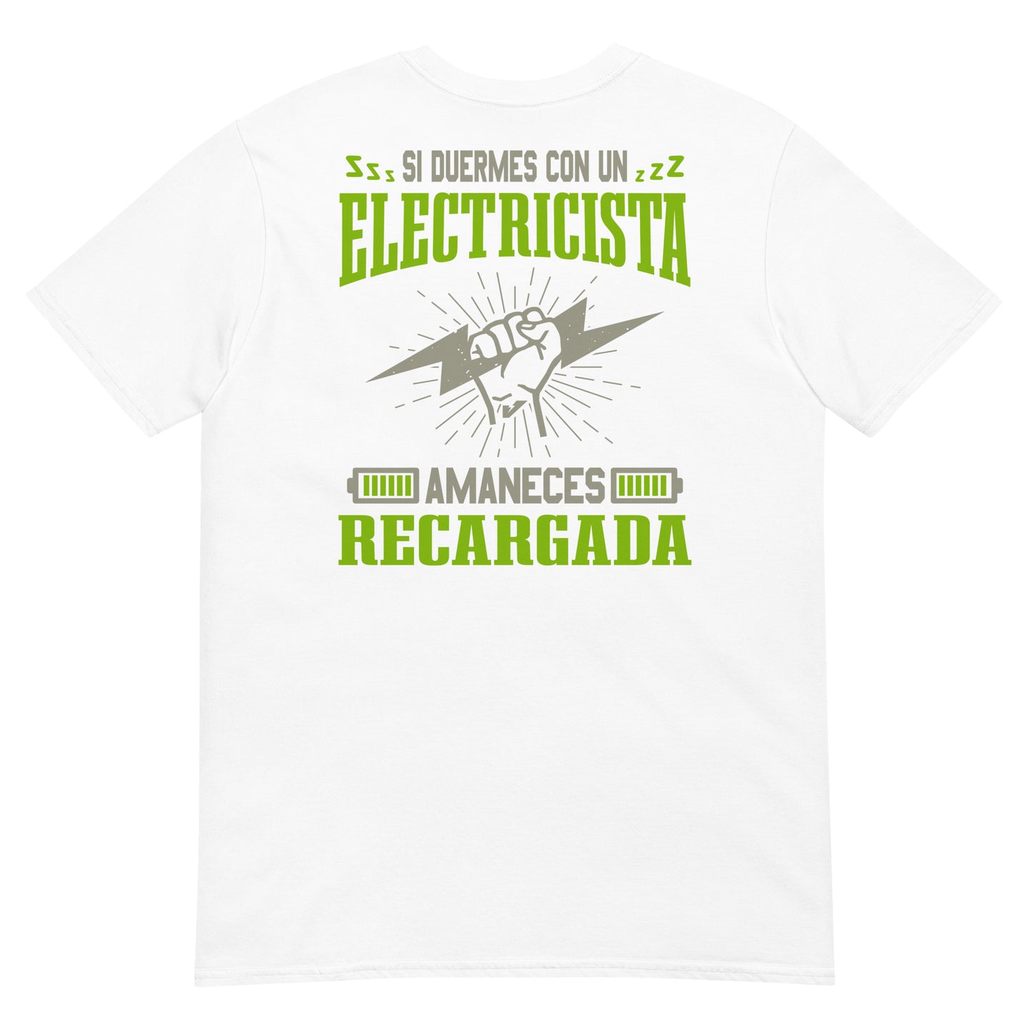 Sleep with an Electrician Wake up Fully Charged T-Shirt Spanish