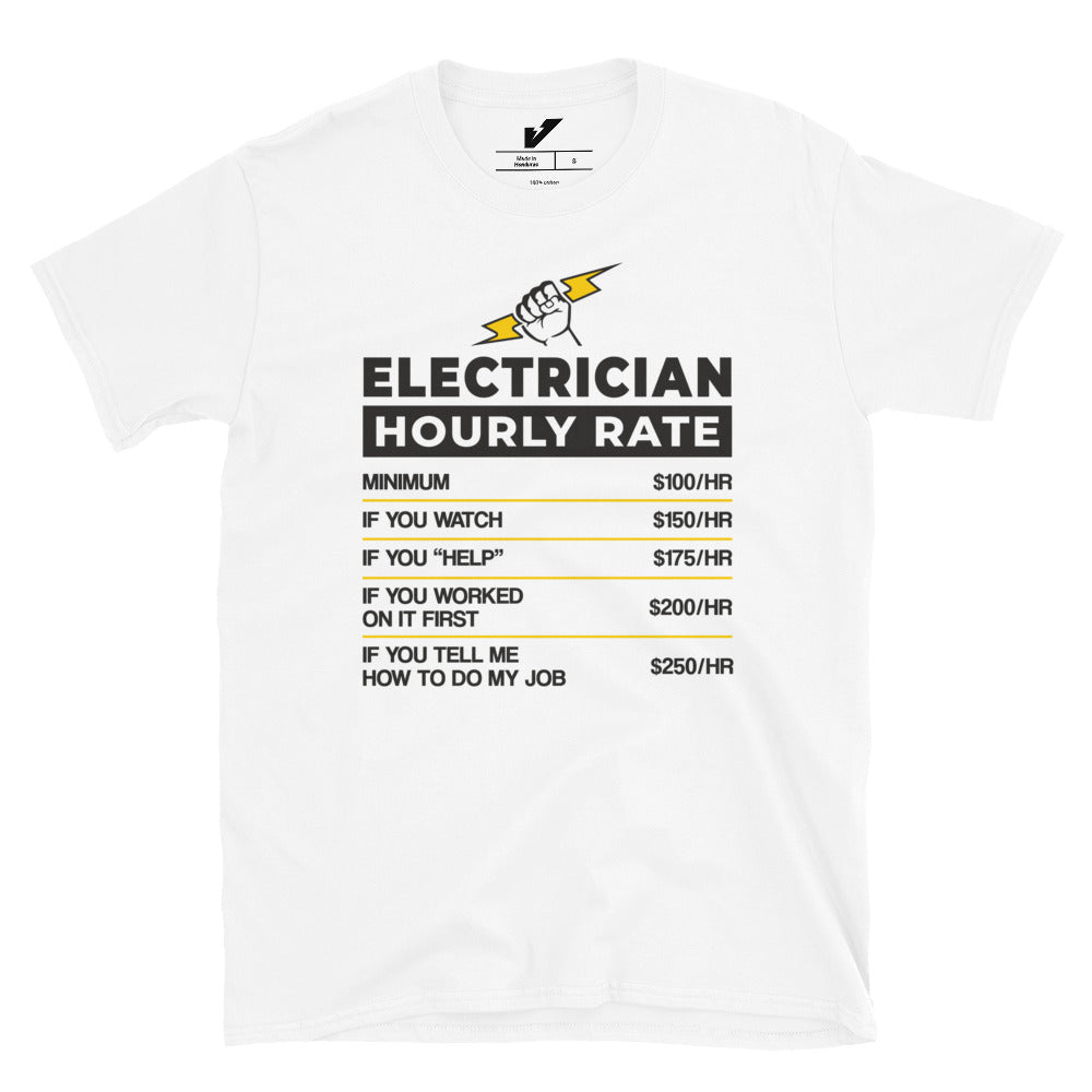 Electrician Hourly Rate T-Shirt