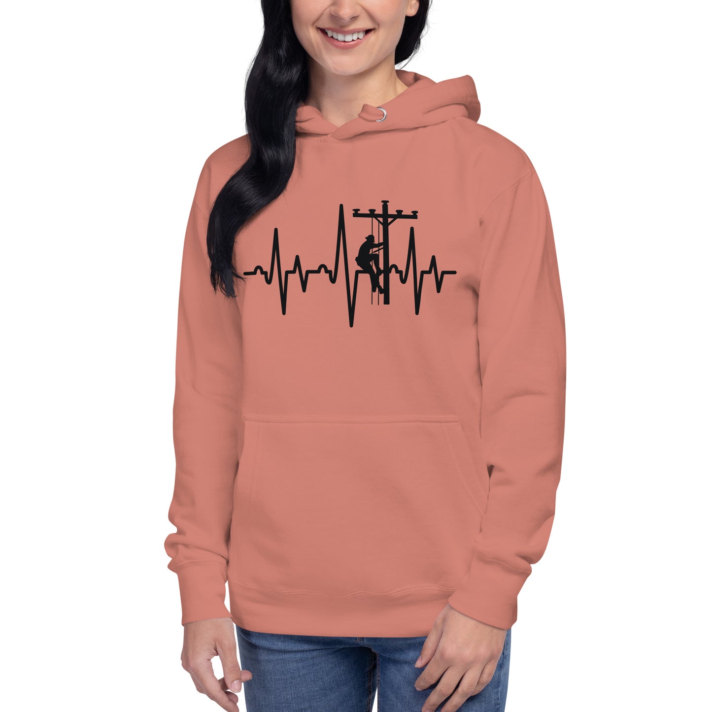 Lineman Heartbeat Unisex Hoodie