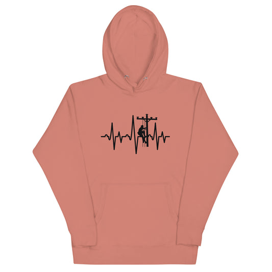 Lineman Heartbeat Unisex Hoodie