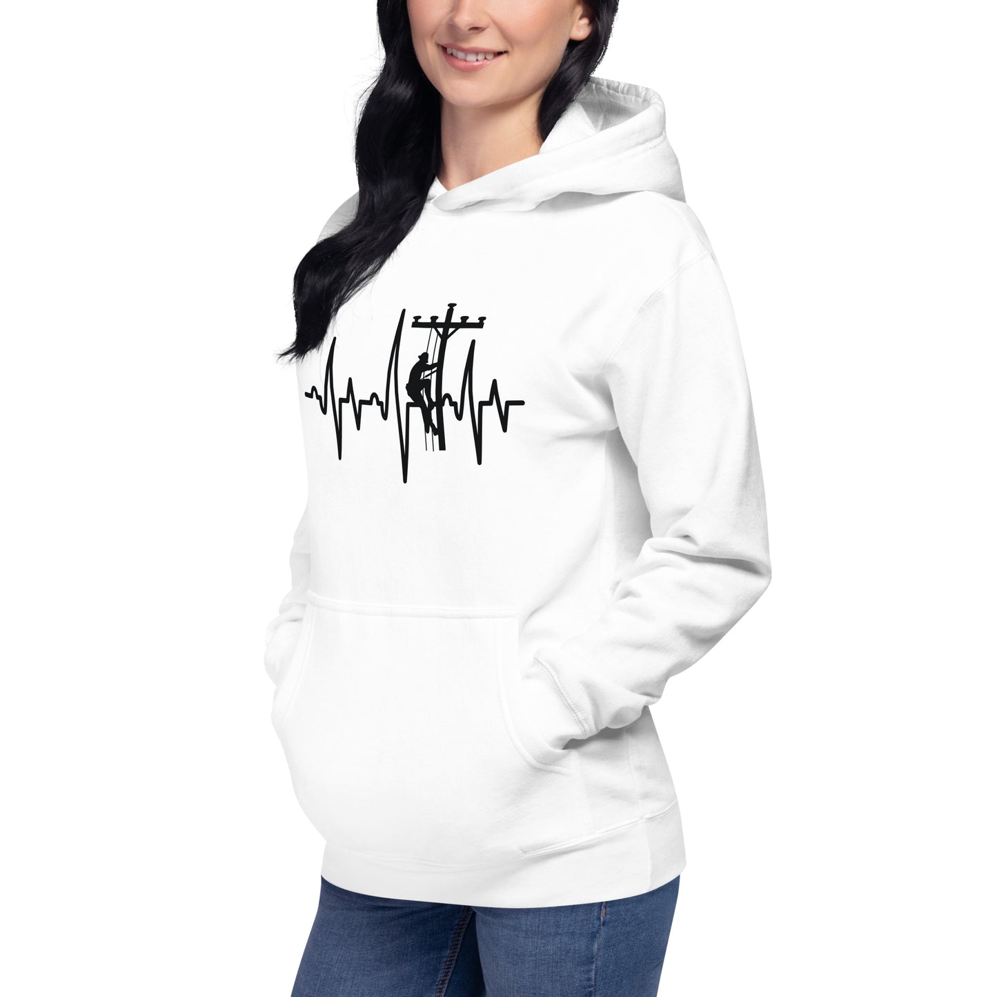 Lineman Heartbeat Unisex Hoodie