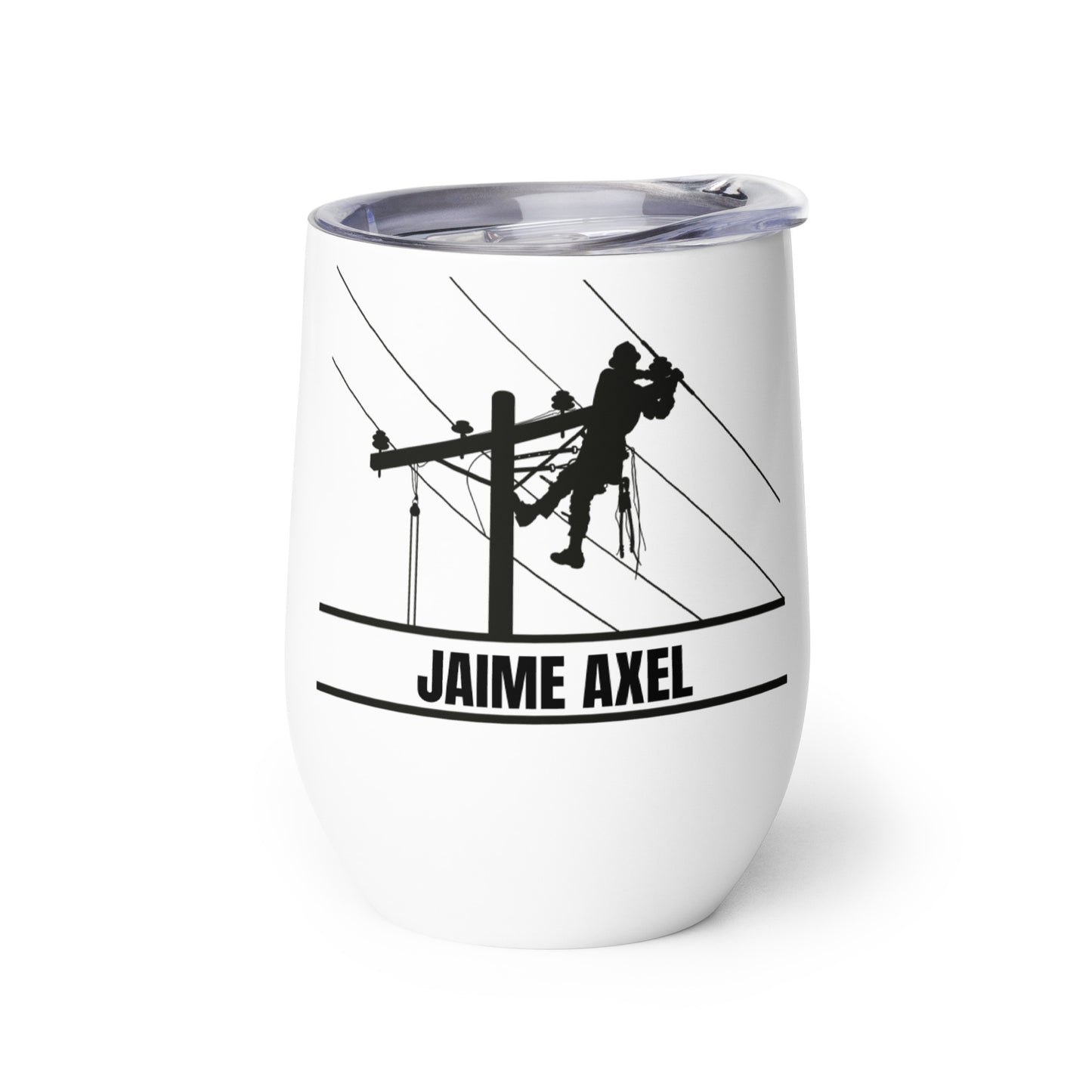 Personalized Lineman Beer or Wine tumbler