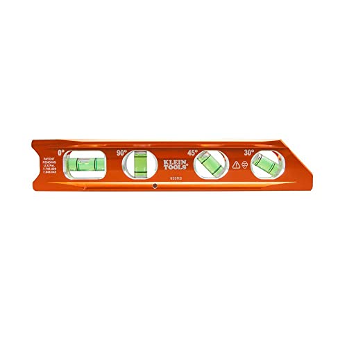 Klein Tools 935RB Level, 8-Inch Torpedo Level with Rare Earth Magnet and Tapered Nose, High-Viz