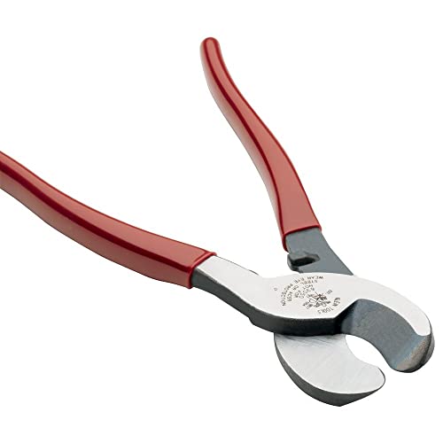 Klein Tools 63050 Cable Cutter, Heavy Duty Cutter for Aluminum, Copper, and Communications Cable,Red