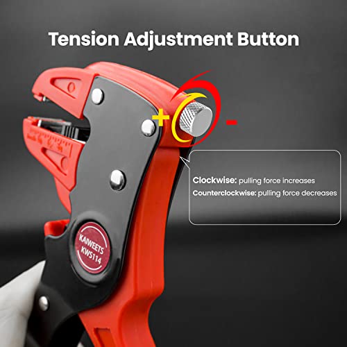 KAIWEETS Automatic Wire Stripper and Cutter, 2 in 1 Wire Stripper Tool, Adjustable 10-24 AWG Electrical Cable Wire Stripping Tool for Electronic and Automotive Repair