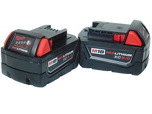 Baterías Milwaukee M18 48-11-1850 5.0 AH 5.0 18V 48-11-1852 (paquete de 2)