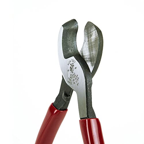 Klein Tools 63050 Cable Cutter, Heavy Duty Cutter for Aluminum, Copper, and Communications Cable,Red