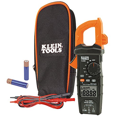 Klein Tools CL600 Electrical Tester, Digital Clamp Meter has Autorange TRMS, Measures AC Current, AC/DC Volts, Resistance, NCVT, More, 1000V