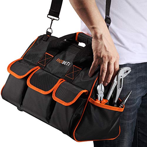 REXBETI 219-Piece Premium Tool Kit with 16 inch Tool Bag, Steel Home Repairing Tool Set, Large Mouth Opening Tool Bag with 19 Pockets