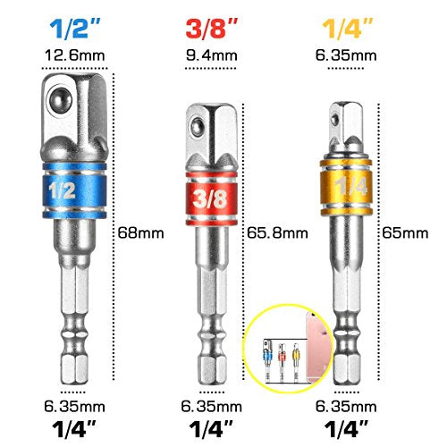 Impact Grade Socket Adapter/Extension Set