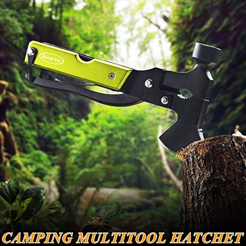 RoverTac Christmas Gifts for Men Women Unique Gifts for Dad Husband Stocking Stuffers Camping Accessories 14 in 1 Multitool Hatchet Axe Survival Gear Knife Saw Hammer Pliers Opener Screwdrivers