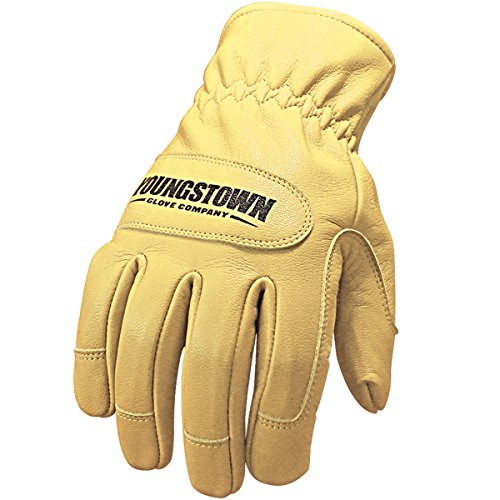 Youngstown Glove Double Layered Leather Ground Safety Gloves For Men - Arc Rated, Puncture Resistant - Tan, Medium