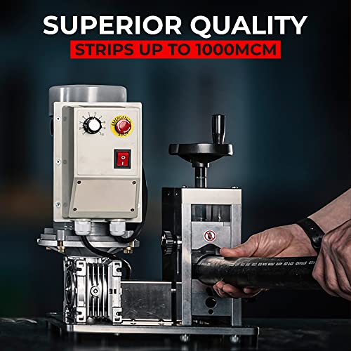 StripMeister E1000 Wire Stripper Machine - Wire Stripping Machine Hassle-Free Copper Wire Strippers, Secret Wire Stripper Tool for Recycling Firms, Automatic Electric Wire Strippers up to 1000mcm