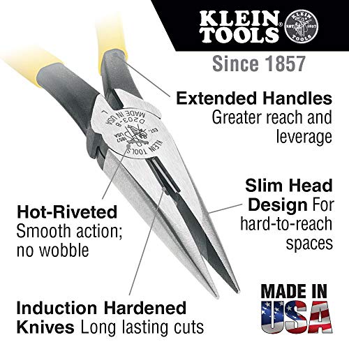 Klein Tools 80020 Tool Set with Lineman's Pliers, Diagonal Cutters, and Long Nose Pliers, with Induction Hardened Knives, 3-Piece