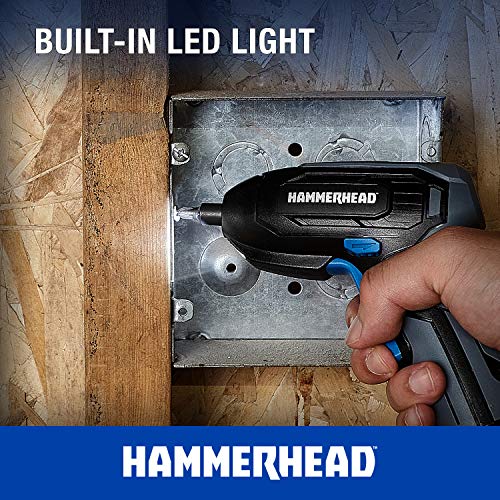 Hammerhead Rechargeable 4V Cordless Screwdriver with 9pcs Bit – HCSD040