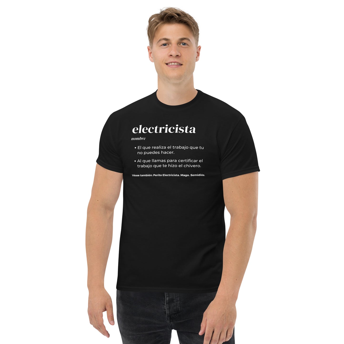 Electrician Meaning Dictionary T-Shirt Spanish