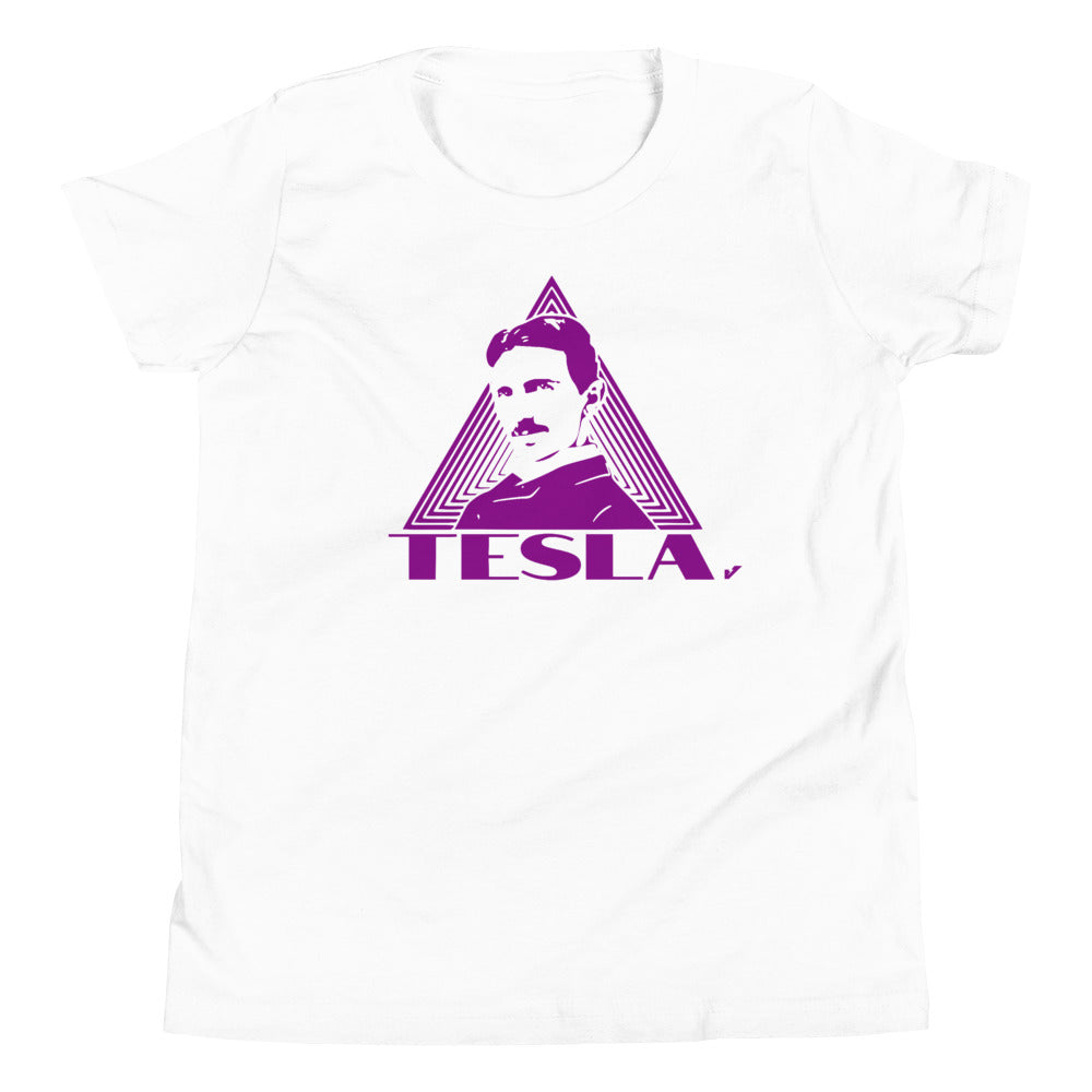 Cool Tesla Youth Short Sleeve T-Shirt