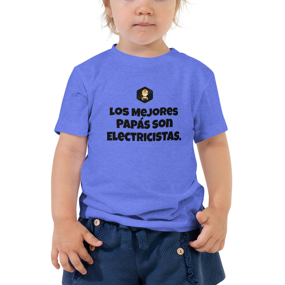 Los Mejores Papás son Electricistas Toddler Short Sleeve Tee