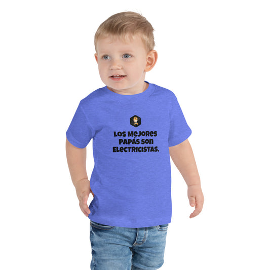 Los Mejores Papás son Electricistas Toddler Short Sleeve Tee