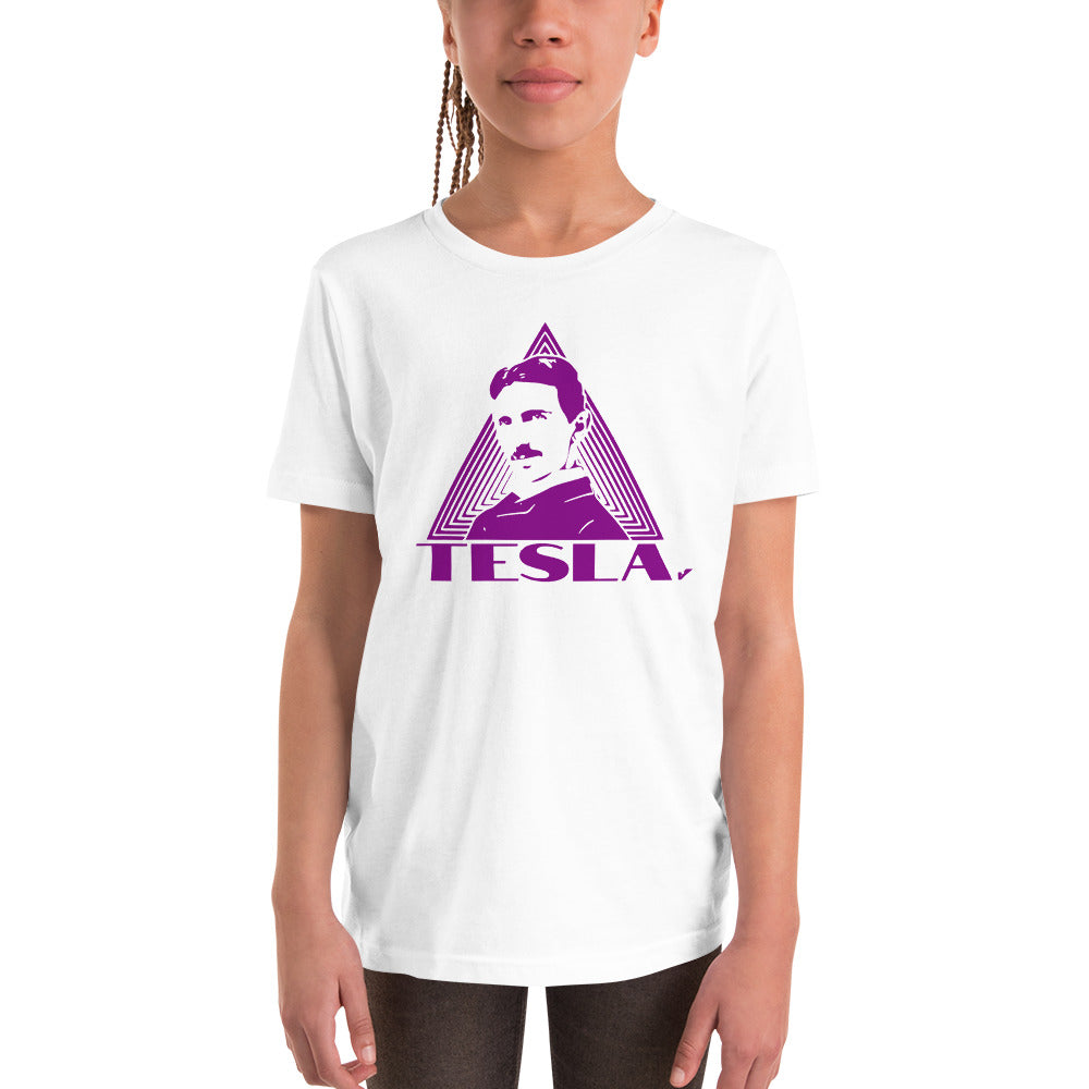 Cool Tesla Youth Short Sleeve T-Shirt