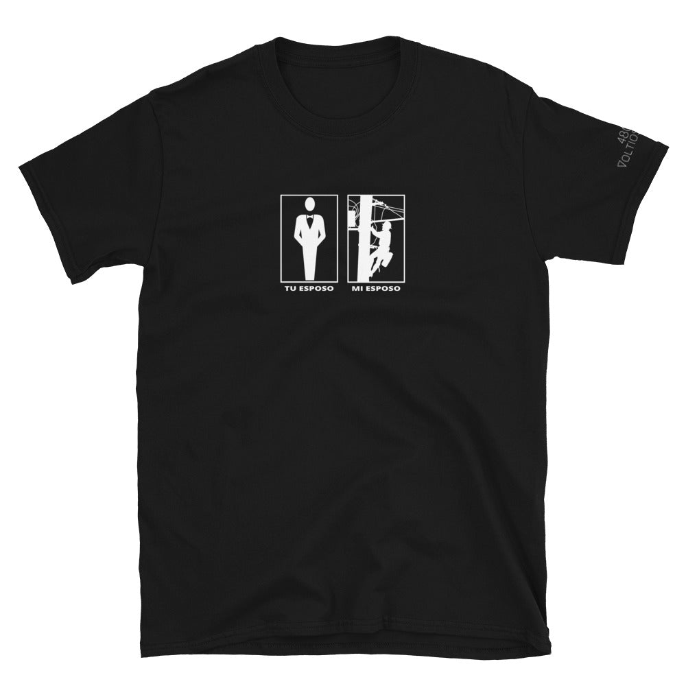 Your Husband My Husband Lineman Wife T-Shirt Spanish