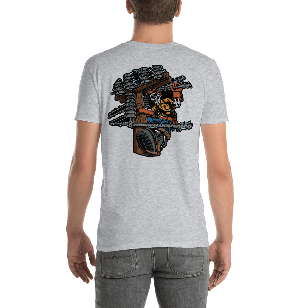 Lineman Pole Skeleton T-shirt